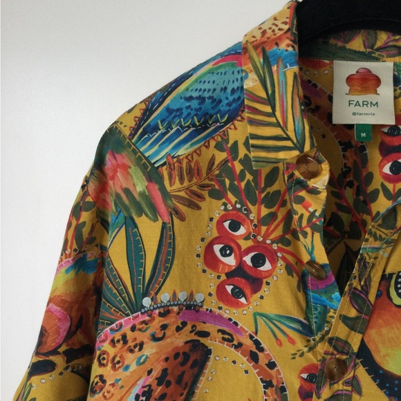 Farm Rio Into The Wild Boyfriend Oversized Shirt - Picture 8 of 10